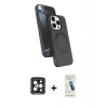 MARSİLYAN™- iPhone 15 Pro Max Kılıf İz Işık Koleksiyonu - Şeffaf Pasifik Cam Ekran Koruyucu + PVD Metal Kamera Lens - SH