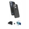 MARSİLYAN™- iPhone 15 Pro Max Kılıf İz Işık Koleksiyonu - Siyah 3D Antistatik Seramik Nano Ekran Koruyucu + Raze Metal Kamera Lens - LT