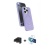 MARSİLYAN™- iPhone 15 Pro Max Kılıf İz Işık Koleksiyonu - Siyah 3D Antistatik Seramik Nano Ekran Koruyucu + Raze Metal Kamera Lens - TMGI