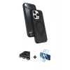 MARSİLYAN™- iPhone 15 Pro Max Kılıf İz Işık Koleksiyonu - Siyah 3D Antistatik Seramik Nano Ekran Koruyucu + Raze Metal Kamera Lens - GS