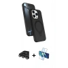 MARSİLYAN™- iPhone 15 Pro Max Kılıf İz Işık Koleksiyonu - Siyah 3D Antistatik Seramik Nano Ekran Koruyucu + Raze Metal Kamera Lens - TMGI