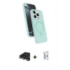 MARSİLYAN™- iPhone 15 Pro Max Kılıf İz Işık Koleksiyonu - Siyah Bilvis 0.18mm Plus Cam Ekran Koruyucu + Raze Metal Kamera Lens - TMGI