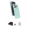 MARSİLYAN™- iPhone 15 Pro Max Kılıf İz Işık Koleksiyonu - Siyah Bilvis 0.18mm Plus Cam Ekran Koruyucu + Raze Metal Kamera Lens - GS