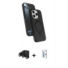 MARSİLYAN™- iPhone 15 Pro Max Kılıf İz Işık Koleksiyonu - Siyah Bilvis 0.18mm Plus Cam Ekran Koruyucu + Siyah Raze Metal Kamera Lens