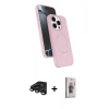 MARSİLYAN™- iPhone 15 Pro Max Kılıf İz Işık Koleksiyonu - Siyah Bilvis 3D Cam Ekran Koruyucu + Raze Metal Kamera Lens - TMGI
