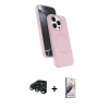 MARSİLYAN™- iPhone 15 Pro Max Kılıf İz Işık Koleksiyonu - Siyah Bilvis 3D Mat Cam Ekran Koruyucu + Raze Metal Kamera Lens - LT