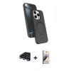 MARSİLYAN™- iPhone 15 Pro Max Kılıf İz Işık Koleksiyonu - Siyah Bilvis 3D Mat Cam Ekran Koruyucu + Raze Metal Kamera Lens - LT
