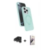 MARSİLYAN™- iPhone 15 Pro Max Kılıf İz Işık Koleksiyonu - Siyah Bilvis 3D Mat Cam Ekran Koruyucu + Raze Metal Kamera Lens - GS
