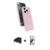 MARSİLYAN™- iPhone 15 Pro Max Kılıf İz Işık Koleksiyonu - Siyah Bilvis 3D Mat Cam Ekran Koruyucu + Raze Metal Kamera Lens - TMGI