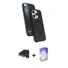 MARSİLYAN™- iPhone 15 Pro Max Kılıf İz Işık Koleksiyonu - Siyah Bilvis 5in1 3D Magic Cam Ekran Koruyucu + Raze Metal Kamera Lens - GS