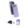 MARSİLYAN™- iPhone 15 Pro Max Kılıf İz Işık Koleksiyonu - Siyah Bilvis 5in1 3D Magic Cam Ekran Koruyucu + Raze Metal Kamera Lens - LT