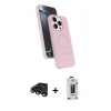 MARSİLYAN™- iPhone 15 Pro Max Kılıf İz Işık Koleksiyonu - Siyah Bilvis Hayalet Cam Ekran Koruyucu + Raze Metal Kamera Lens - TMGI