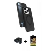 MARSİLYAN™- iPhone 15 Pro Max Kılıf İz Işık Koleksiyonu - Siyah Buffer Cam Ekran Koruyucu + Raze Metal Kamera Lens - LT