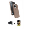 MARSİLYAN™- iPhone 15 Pro Max Kılıf İz Işık Koleksiyonu - Siyah Buffer Cam Ekran Koruyucu + Raze Metal Kamera Lens - LT