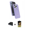 MARSİLYAN™- iPhone 15 Pro Max Kılıf İz Işık Koleksiyonu - Siyah Buffer Cam Ekran Koruyucu + Raze Metal Kamera Lens - LT