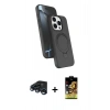 MARSİLYAN™- iPhone 15 Pro Max Kılıf İz Işık Koleksiyonu - Siyah Buffer Cam Ekran Koruyucu + Raze Metal Kamera Lens - LT