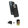 MARSİLYAN™- iPhone 15 Pro Max Kılıf İz Işık Koleksiyonu - Siyah Buffer Cam Ekran Koruyucu + Raze Metal Kamera Lens - TMGI
