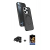 MARSİLYAN™- iPhone 15 Pro Max Kılıf İz Işık Koleksiyonu - Siyah Buffer Hayalet Cam Ekran Koruyucu + Raze Metal Kamera Lens - GS