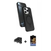 MARSİLYAN™- iPhone 15 Pro Max Kılıf İz Işık Koleksiyonu - Siyah Buffer Hayalet Cam Ekran Koruyucu + Raze Metal Kamera Lens - GS