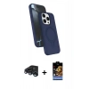MARSİLYAN™- iPhone 15 Pro Max Kılıf İz Işık Koleksiyonu - Siyah Buffer Hayalet Cam Ekran Koruyucu + Raze Metal Kamera Lens - LT