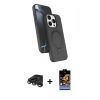MARSİLYAN™- iPhone 15 Pro Max Kılıf İz Işık Koleksiyonu - Siyah Buffer Hayalet Cam Ekran Koruyucu + Raze Metal Kamera Lens - TMGI