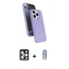 MARSİLYAN™- iPhone 15 Pro Max Kılıf İz Işık Koleksiyonu - Siyah Joko Magic 5D Cam + PVD Metal Kamera Lens - LT
