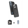 MARSİLYAN™- iPhone 15 Pro Max Kılıf İz Işık Koleksiyonu - Siyah Joko Magic 5D Cam + PVD Metal Kamera Lens - TU