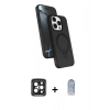 MARSİLYAN™- iPhone 15 Pro Max Kılıf İz Işık Koleksiyonu - Siyah Joko Magic 5D Cam + PVD Metal Kamera Lens - SH