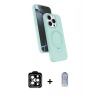 MARSİLYAN™- iPhone 15 Pro Max Kılıf İz Işık Koleksiyonu - Siyah Joko Magic 5D Cam + PVD Metal Kamera Lens - TU
