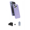 MARSİLYAN™- iPhone 15 Pro Max Kılıf İz Işık Koleksiyonu - Siyah Joko Magic 5D Cam + Titanyum Gri Raze Metal Kamera Lens