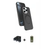 MARSİLYAN™- iPhone 15 Pro Max Kılıf İz Işık Koleksiyonu - Siyah Joko Magic 5D Hayalet Cam + Raze Metal Kamera Lens - LT
