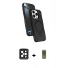 MARSİLYAN™- iPhone 15 Pro Max Kılıf İz Işık Koleksiyonu - Siyah Joko Magic 5D Hayalet Cam + PVD Metal Kamera Lens - SH