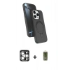 MARSİLYAN™- iPhone 15 Pro Max Kılıf İz Işık Koleksiyonu - Siyah Joko Magic 5D Hayalet Cam + PVD Metal Kamera Lens - GS