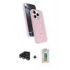 MARSİLYAN™- iPhone 15 Pro Max Kılıf İz Işık Koleksiyonu - Siyah Polymer Nano Ekran Koruyucu + Raze Metal Kamera Lens - LT