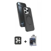 MARSİLYAN™- iPhone 15 Pro Max Kılıf İz Işık Koleksiyonu - Siyah Vanessa Magic Cam + PVD Metal Kamera Lens - GI
