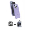 MARSİLYAN™- iPhone 15 Pro Max Kılıf İz Işık Koleksiyonu - Siyah Vanessa Magic Cam + PVD Metal Kamera Lens - GI