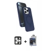 MARSİLYAN™- iPhone 15 Pro Max Kılıf İz Işık Koleksiyonu - Siyah Vanessa Magic Cam + PVD Metal Kamera Lens - GS