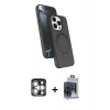 MARSİLYAN™- iPhone 15 Pro Max Kılıf İz Işık Koleksiyonu - Siyah Vanessa Magic Cam + PVD Metal Kamera Lens - GS