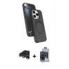 MARSİLYAN™- iPhone 15 Pro Max Kılıf İz Işık Koleksiyonu - Siyah Vanessa Magic Cam + Raze Metal Kamera Lens - GS