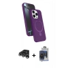 MARSİLYAN™- iPhone 15 Pro Max Kılıf İz Işık Koleksiyonu - Siyah Vanessa Magic Cam + Raze Metal Kamera Lens - GS