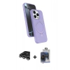 MARSİLYAN™- iPhone 15 Pro Max Kılıf İz Işık Koleksiyonu - Siyah Vanessa Magic Cam + Raze Metal Kamera Lens - GS