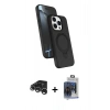 MARSİLYAN™- iPhone 15 Pro Max Kılıf İz Işık Koleksiyonu - Siyah Vanessa Magic Cam + Raze Metal Kamera Lens - GS