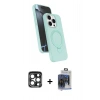 MARSİLYAN™- iPhone 15 Pro Max Kılıf İz Işık Koleksiyonu - Siyah Vanessa Magic Cam + PVD Metal Kamera Lens - LT