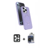 MARSİLYAN™- iPhone 15 Pro Max Kılıf İz Işık Koleksiyonu - Siyah Vanessa Magic Cam + PVD Metal Kamera Lens - LT