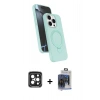 MARSİLYAN™- iPhone 15 Pro Max Kılıf İz Işık Koleksiyonu - Siyah Vanessa Magic Cam + PVD Metal Kamera Lens - SH