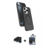 MARSİLYAN™- iPhone 15 Pro Max Kılıf İz Işık Koleksiyonu - Siyah Vanessa Magic Cam + Raze Metal Kamera Lens - LT