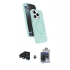 MARSİLYAN™- iPhone 15 Pro Max Kılıf İz Işık Koleksiyonu - Siyah Vanessa Magic Cam + Raze Metal Kamera Lens - LT