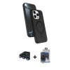MARSİLYAN™- iPhone 15 Pro Max Kılıf İz Işık Koleksiyonu - Siyah Vanessa Magic Cam + Raze Metal Kamera Lens - LT