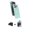 MARSİLYAN™- iPhone 15 Pro Max Kılıf İz Işık Koleksiyonu - Siyah Vanessa Magic Cam + Titanyum Gri Raze Metal Kamera Lens