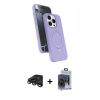 MARSİLYAN™- iPhone 15 Pro Max Kılıf İz Işık Koleksiyonu - Siyah Vanessa Magic Cam + Titanyum Gri Raze Metal Kamera Lens